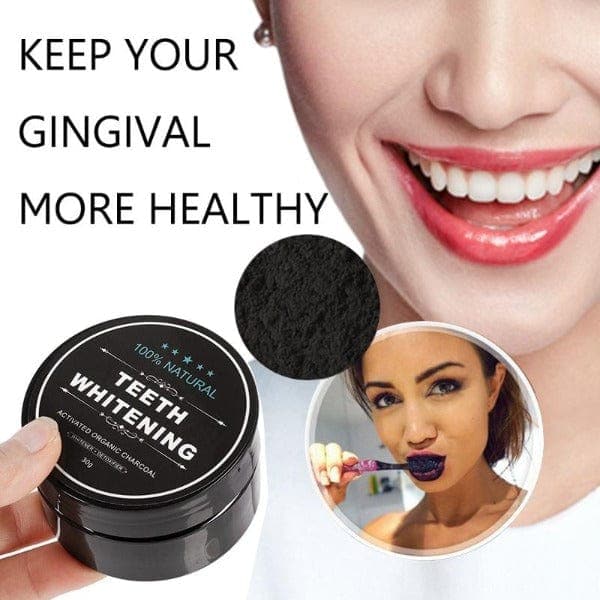 TEETH WHITENING CHARCOAL POWDER - Bomstore