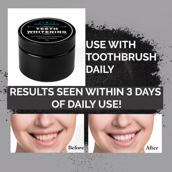 TEETH WHITENING CHARCOAL POWDER - Bomstore